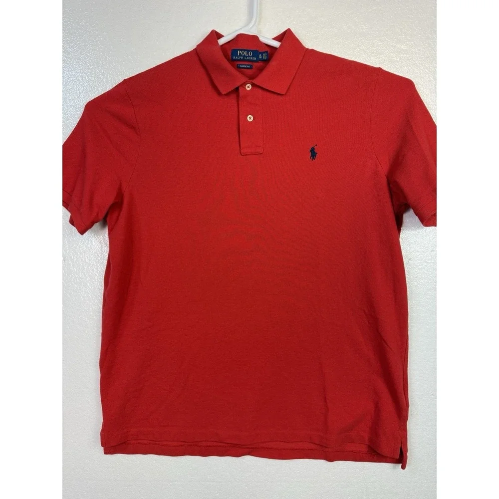 Ralph Lauren Men's Polo Shirt Sz XL Red Classic Fit‎ Short Sleeve Cotton Golf